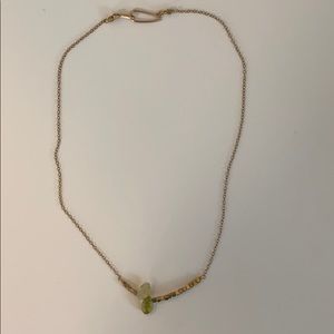 Necklace with green stones